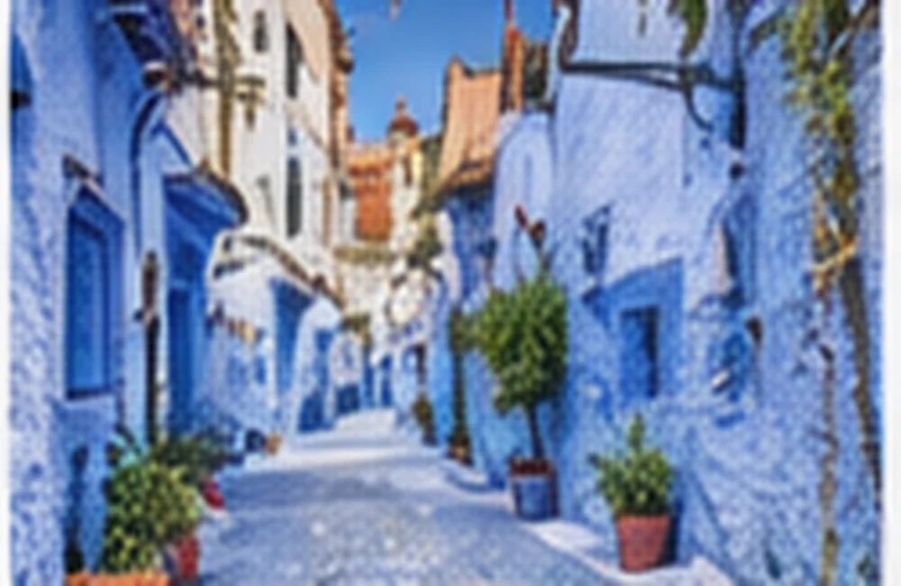 Chefchaouen, Morocco — Blue-painted streets