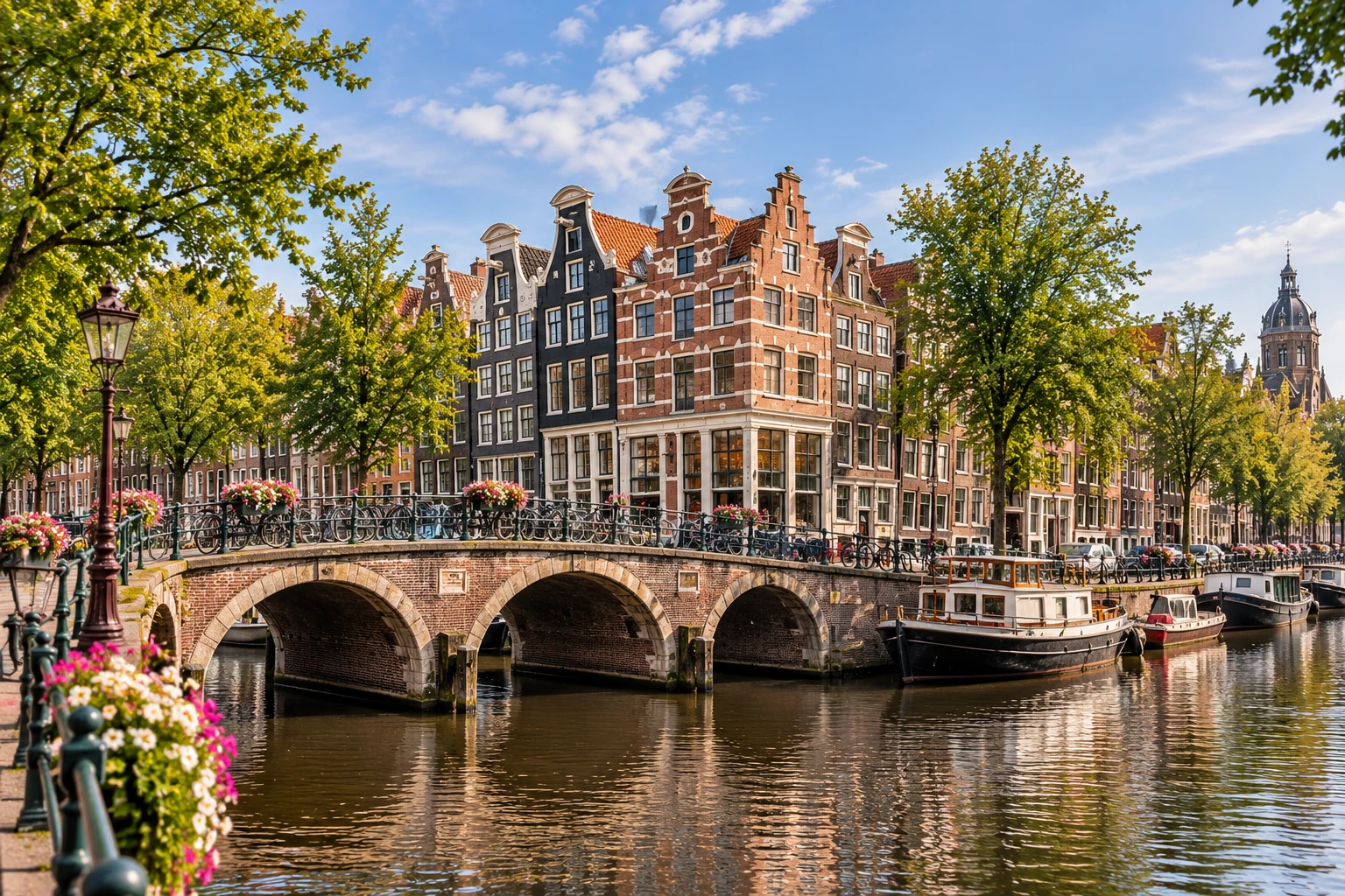 Amsterdam, Netherlands — Canals and historic canal houses