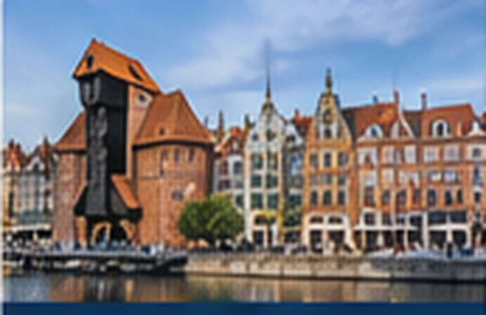 Gdańsk, Poland — Waterfront and colourful merchant houses