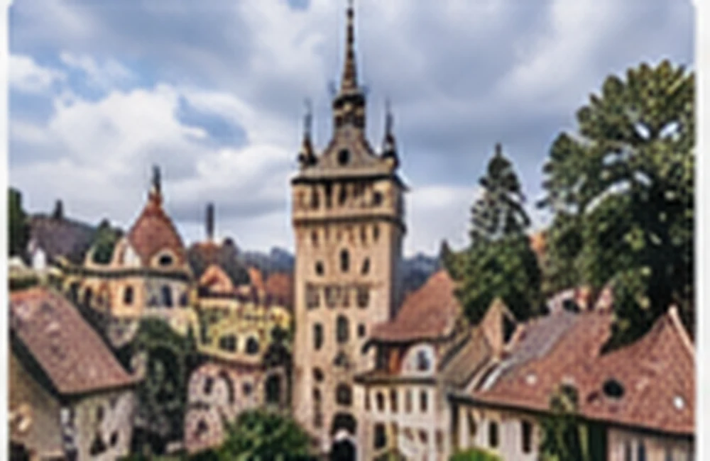 Sighișoara, Romania — Medieval citadel and clock tower