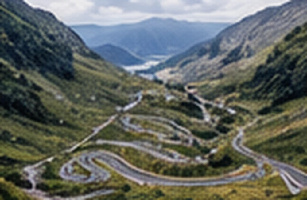 Transfăgărășan, Romania — Mountain road through the Carpathians